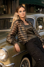 Sable Stripe Sheer Shirt
