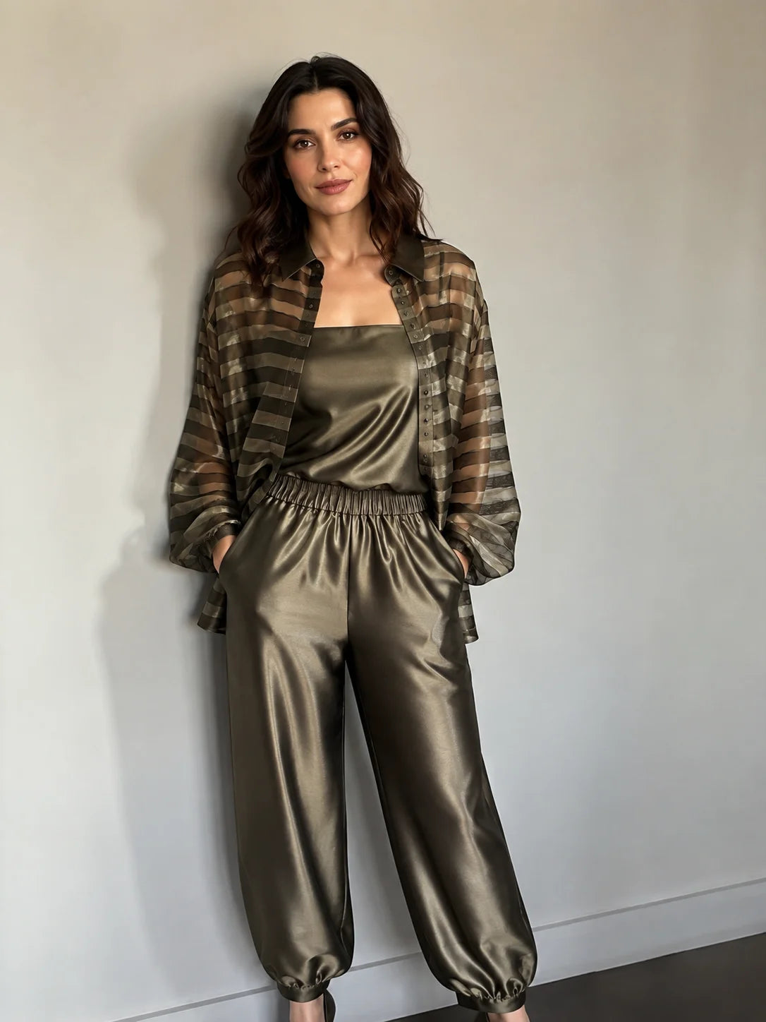 Zaria 3-Piece Satin Co-ord Set
