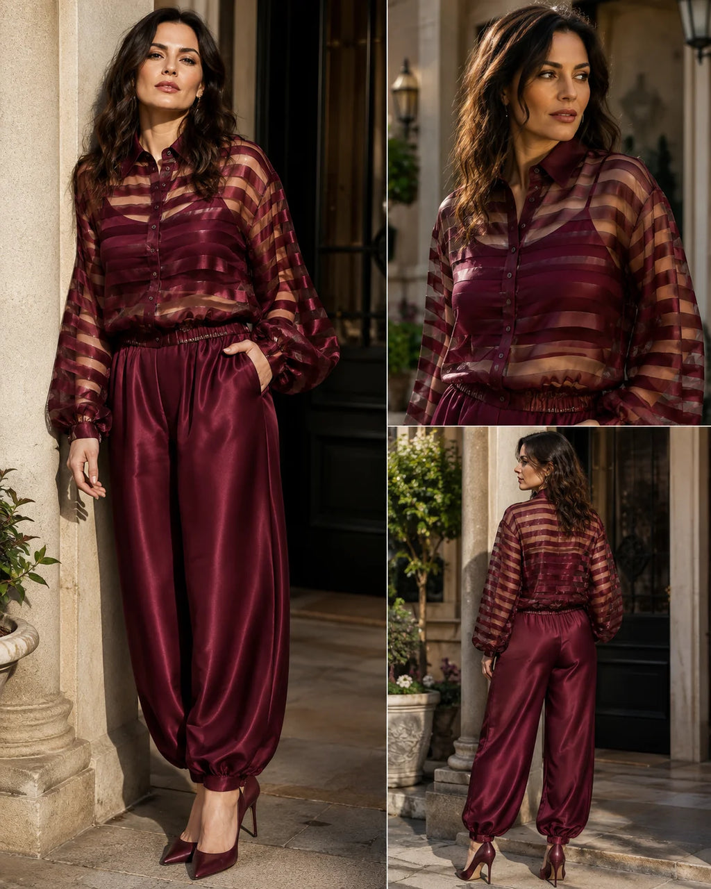 Zaria 3-Piece Satin Co-ord Set