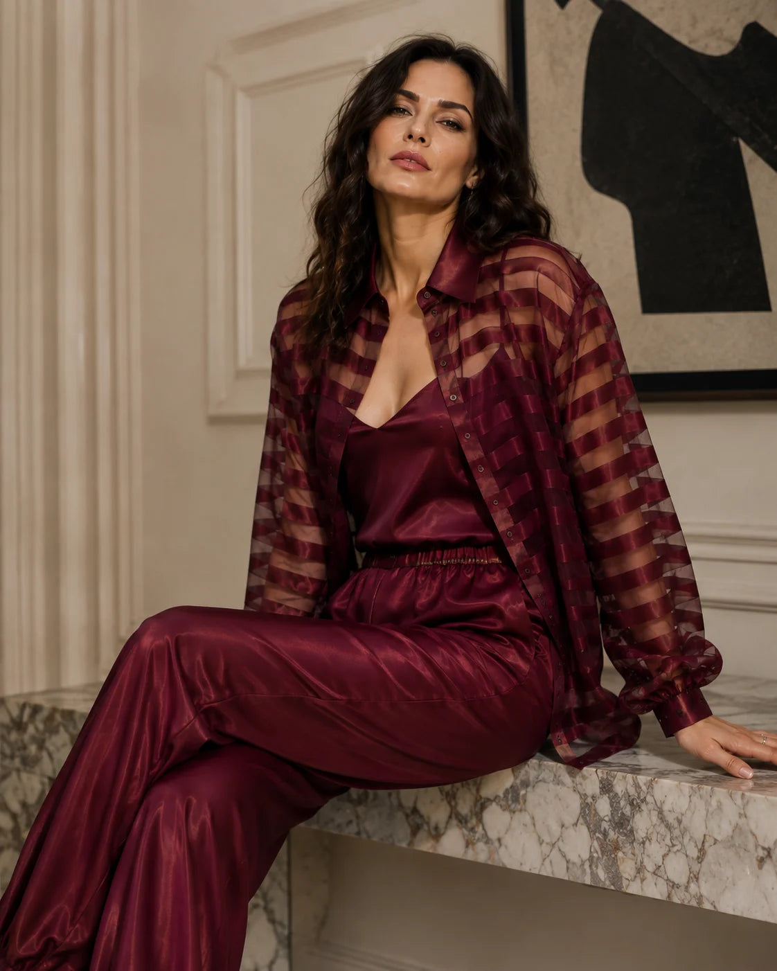 Zaria 3-Piece Satin Co-ord Set