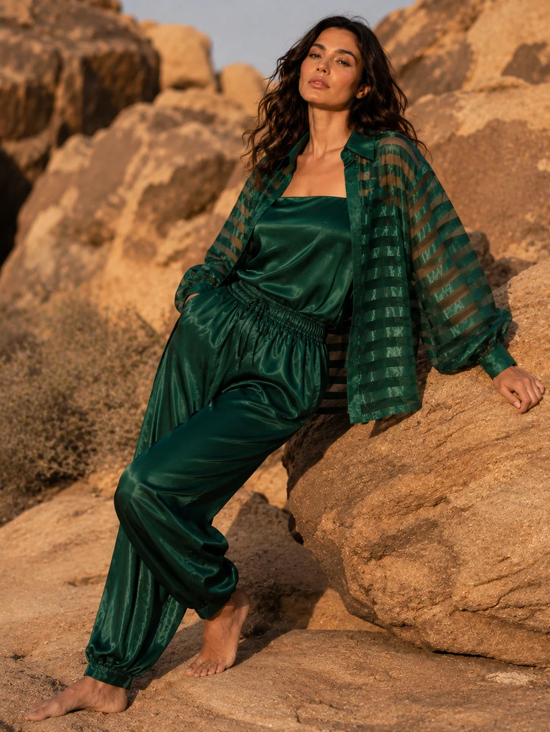 Zaria 3-Piece Satin Co-ord Set