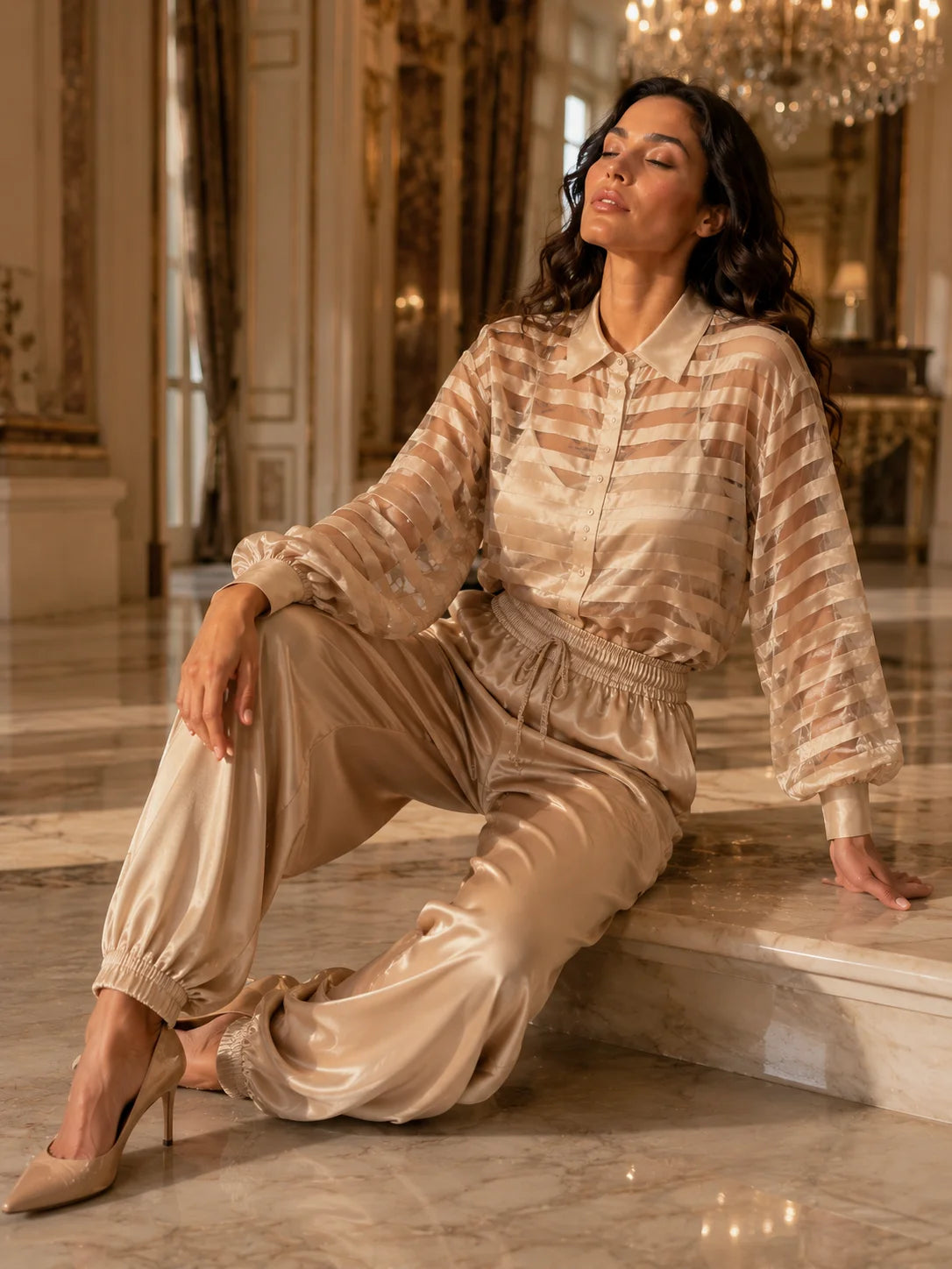 Zaria 3-Piece Satin Co-ord Set