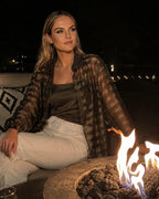 Sable Stripe Sheer Shirt