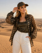 Sable Stripe Sheer Shirt
