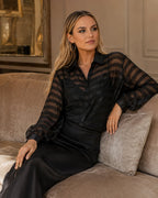 Sable Stripe Sheer Shirt