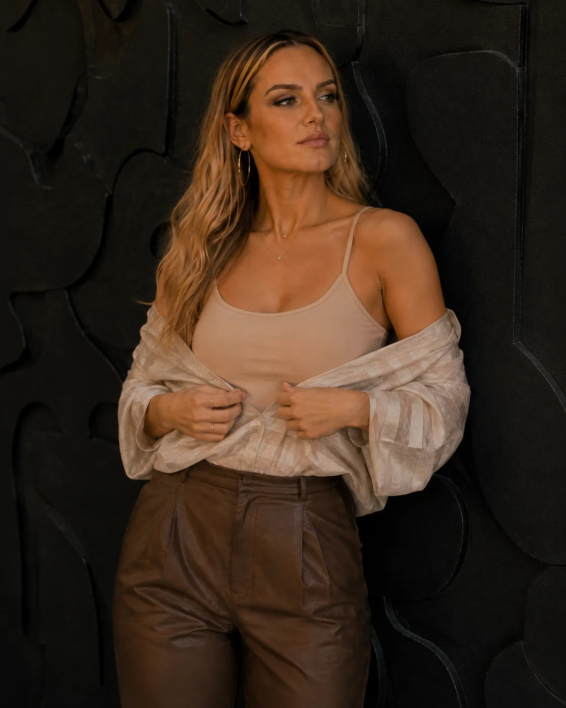 Sable Stripe Sheer Shirt