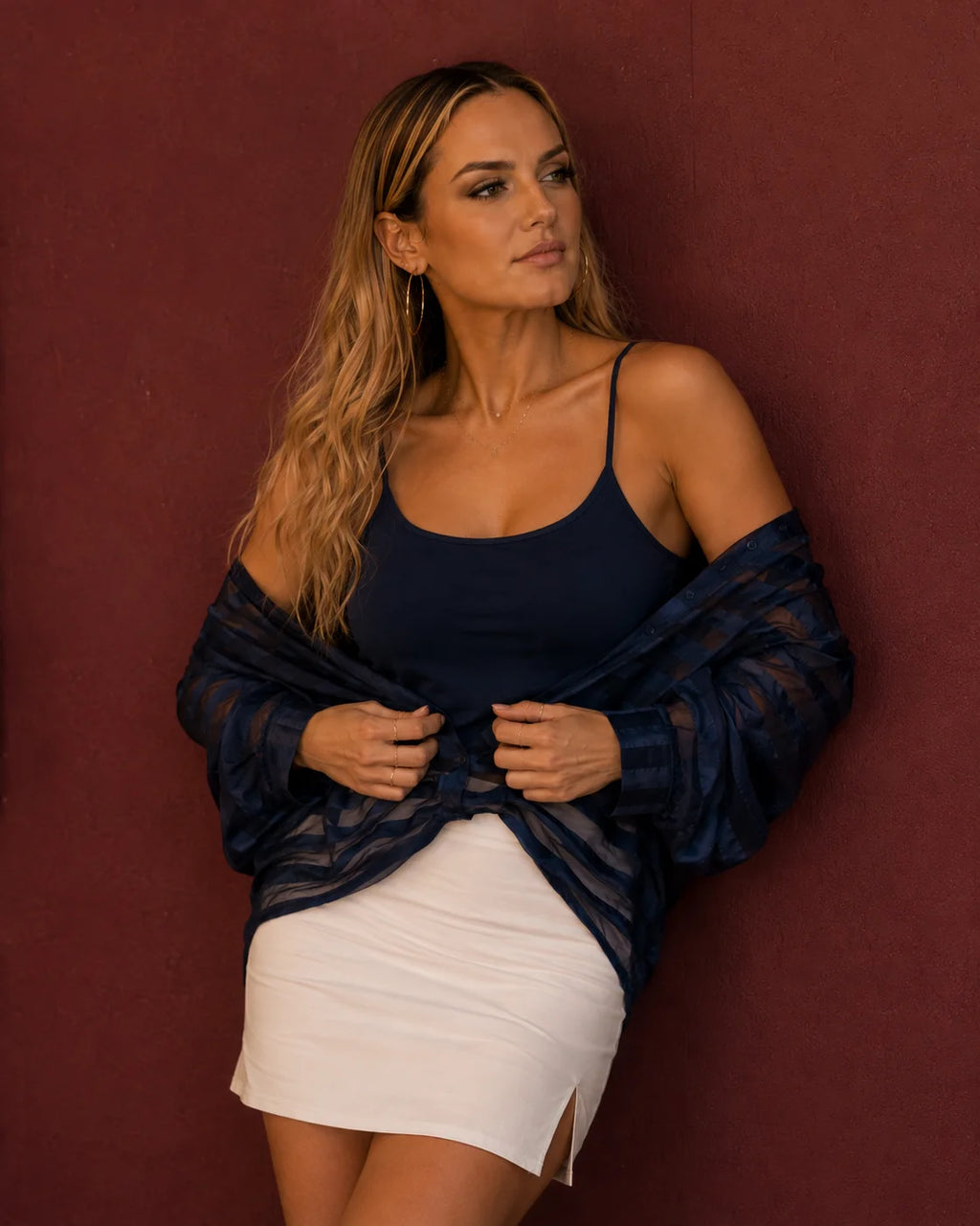 Sable Stripe Sheer Shirt