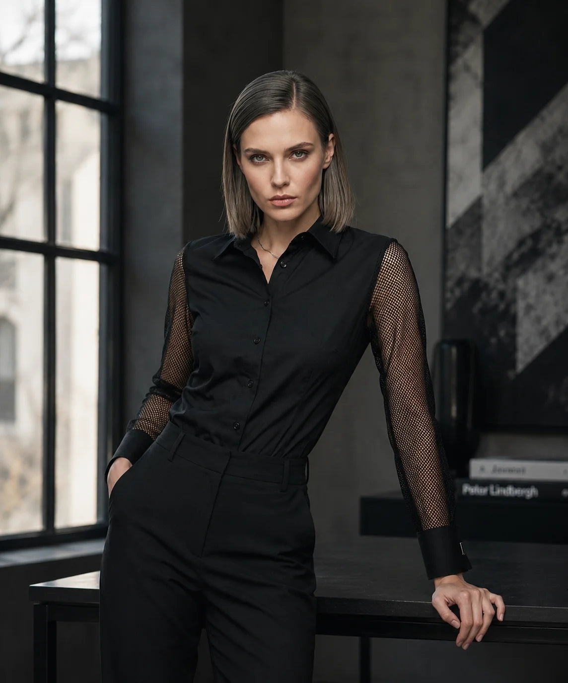 Eclipse | Mesh-Sleeve Shirt