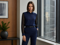 Eclipse | Mesh-Sleeve Tailored Shirt For Women