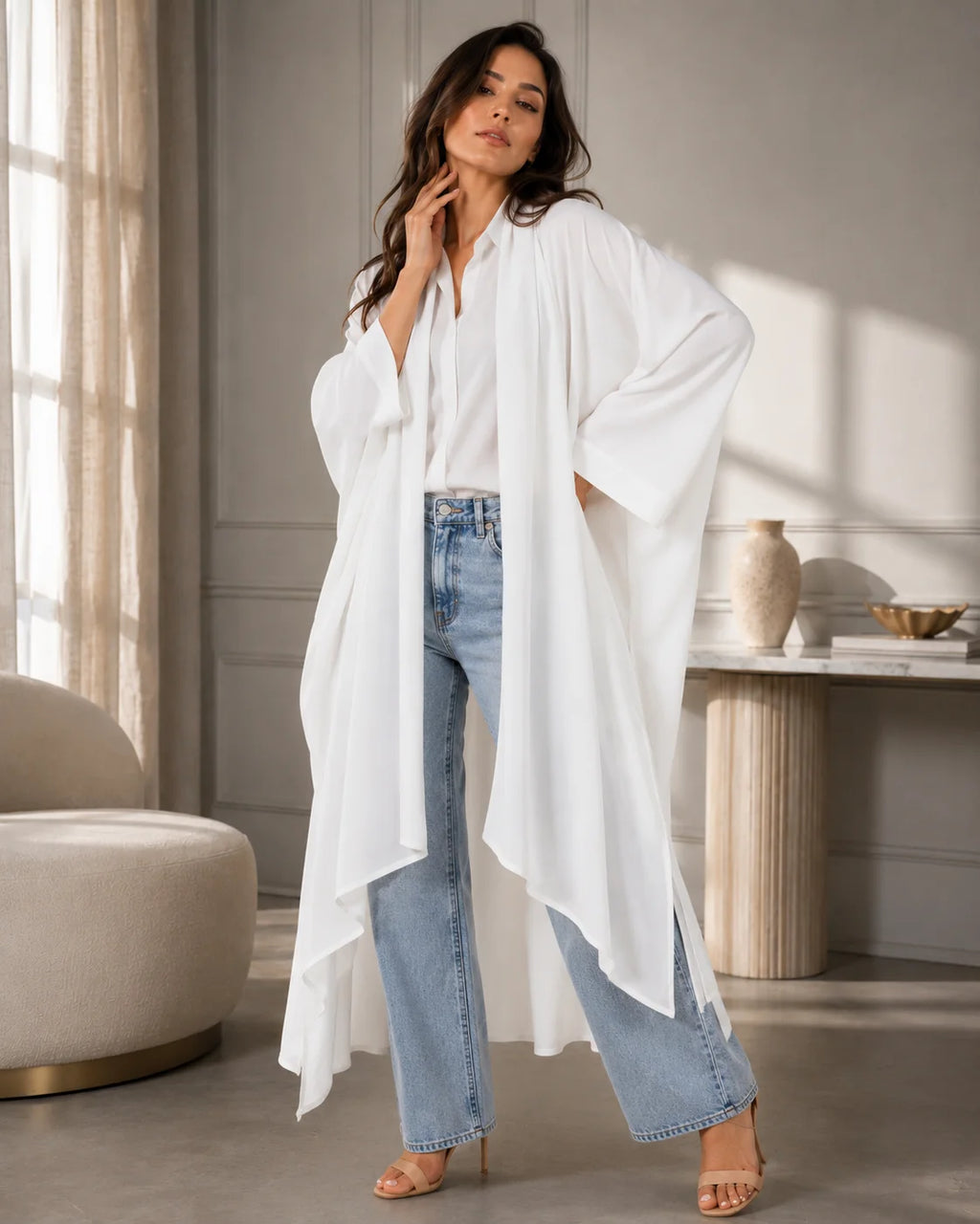Georgette Long Shrug