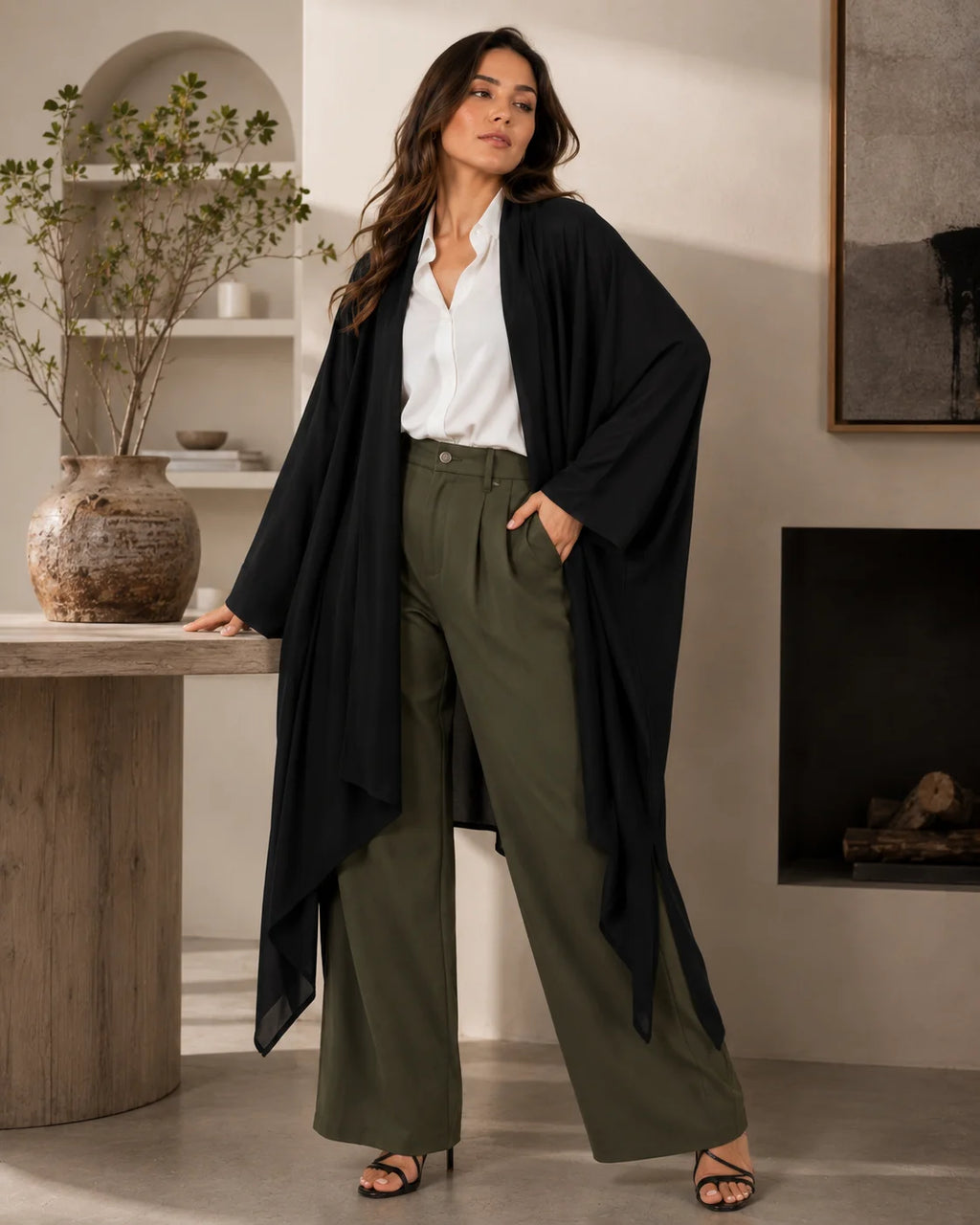 Georgette Long Shrug