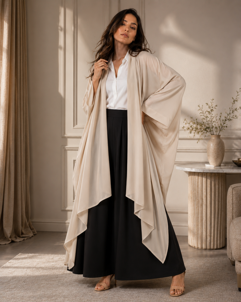 Georgette Long Shrug