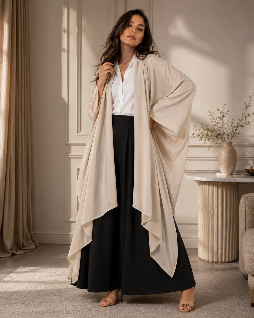 Georgette Long Shrug