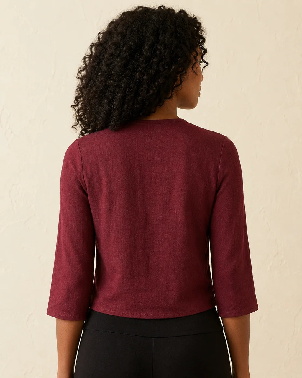Open Front Linen Shrug