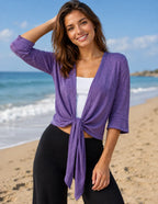 Open Front Linen Shrug