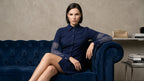 Mesh-Sleeve Button-Up Shirt