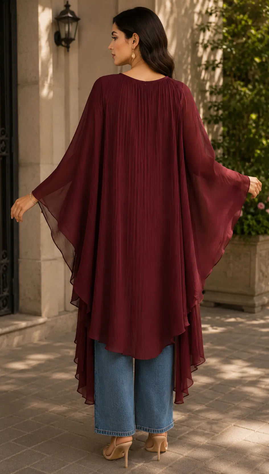 Vera Silk Crepe Shrug