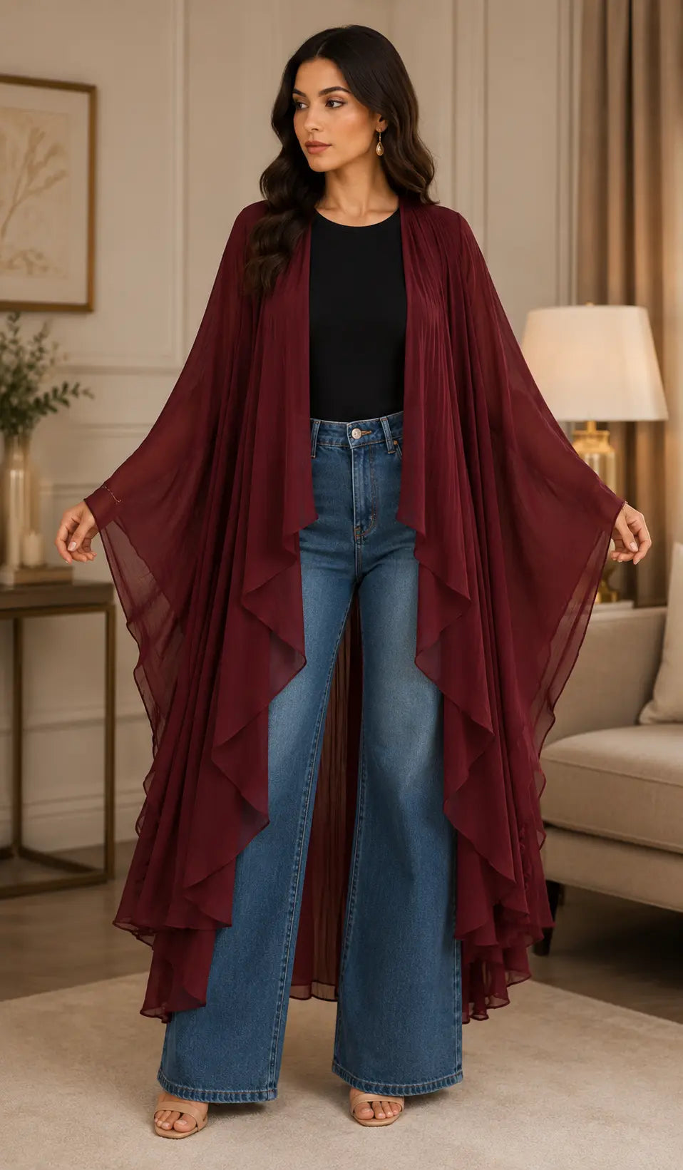 Vera Silk Crepe Shrug