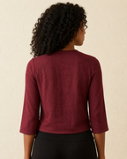 Open Front Linen Shrug