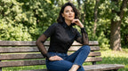 Mesh-Sleeve Button-Up Shirt